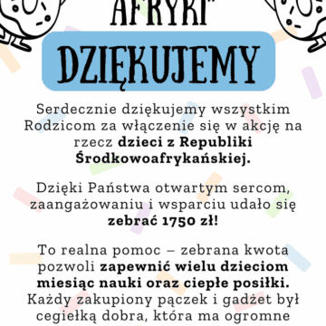Podziękowanie – Pokój i dobro!